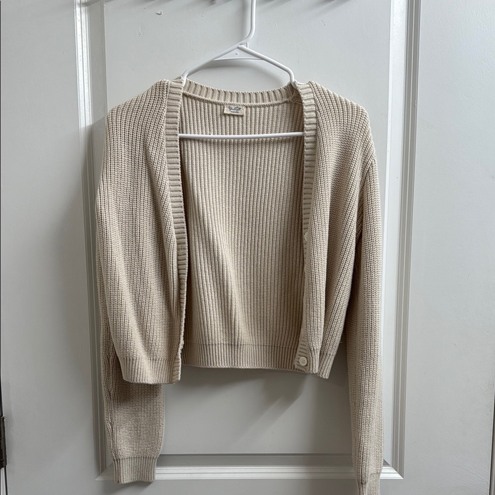 Women's Brandy Melville Cream Button up Sweater Cardigan